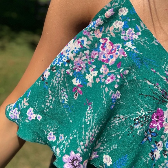 Spaghetti Strap Floral Summer Maxi Dress - S - Picture 3 of 4